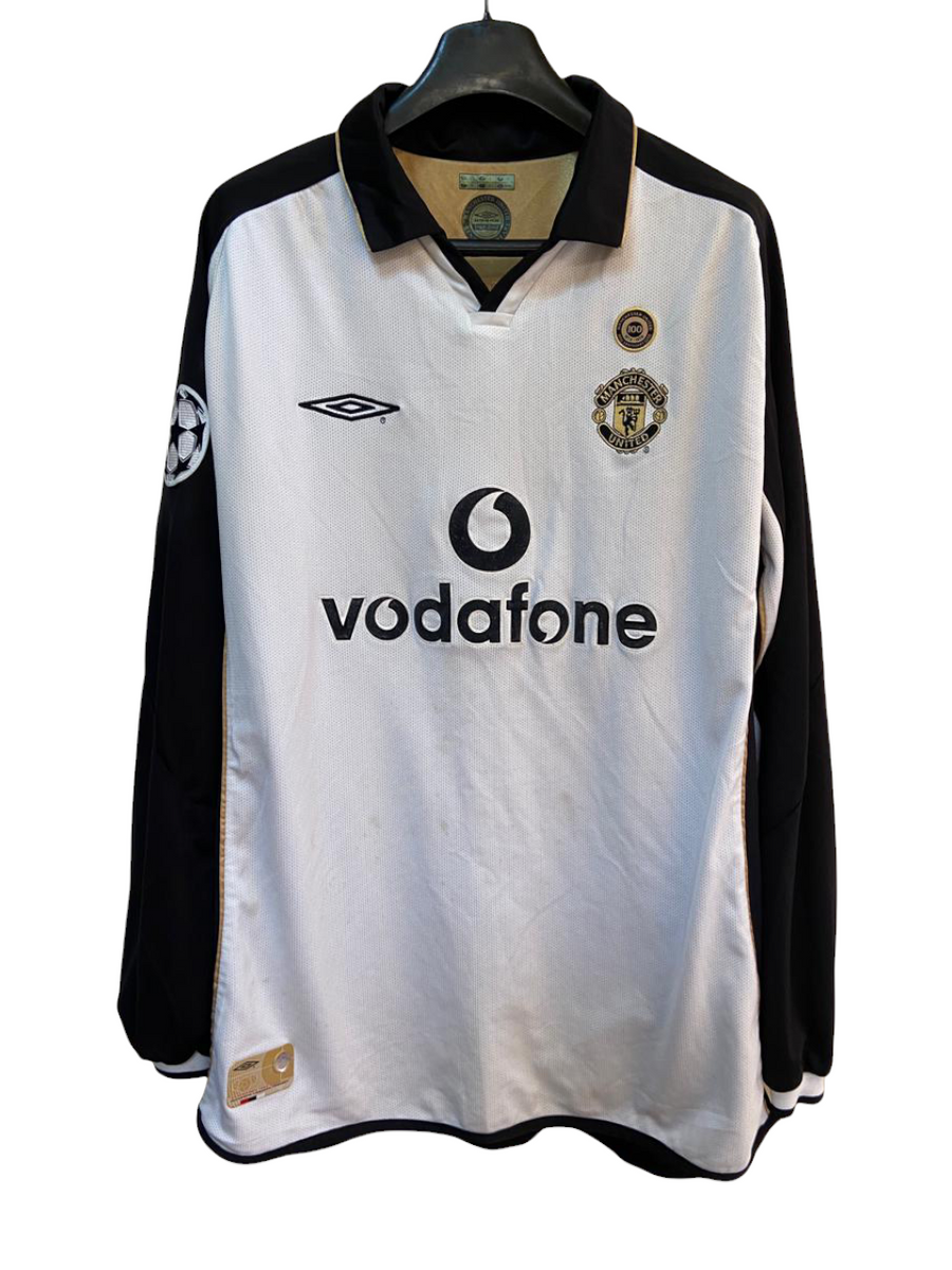 Camiseta retro Manchester United blanca 2001/2002 - 100 años