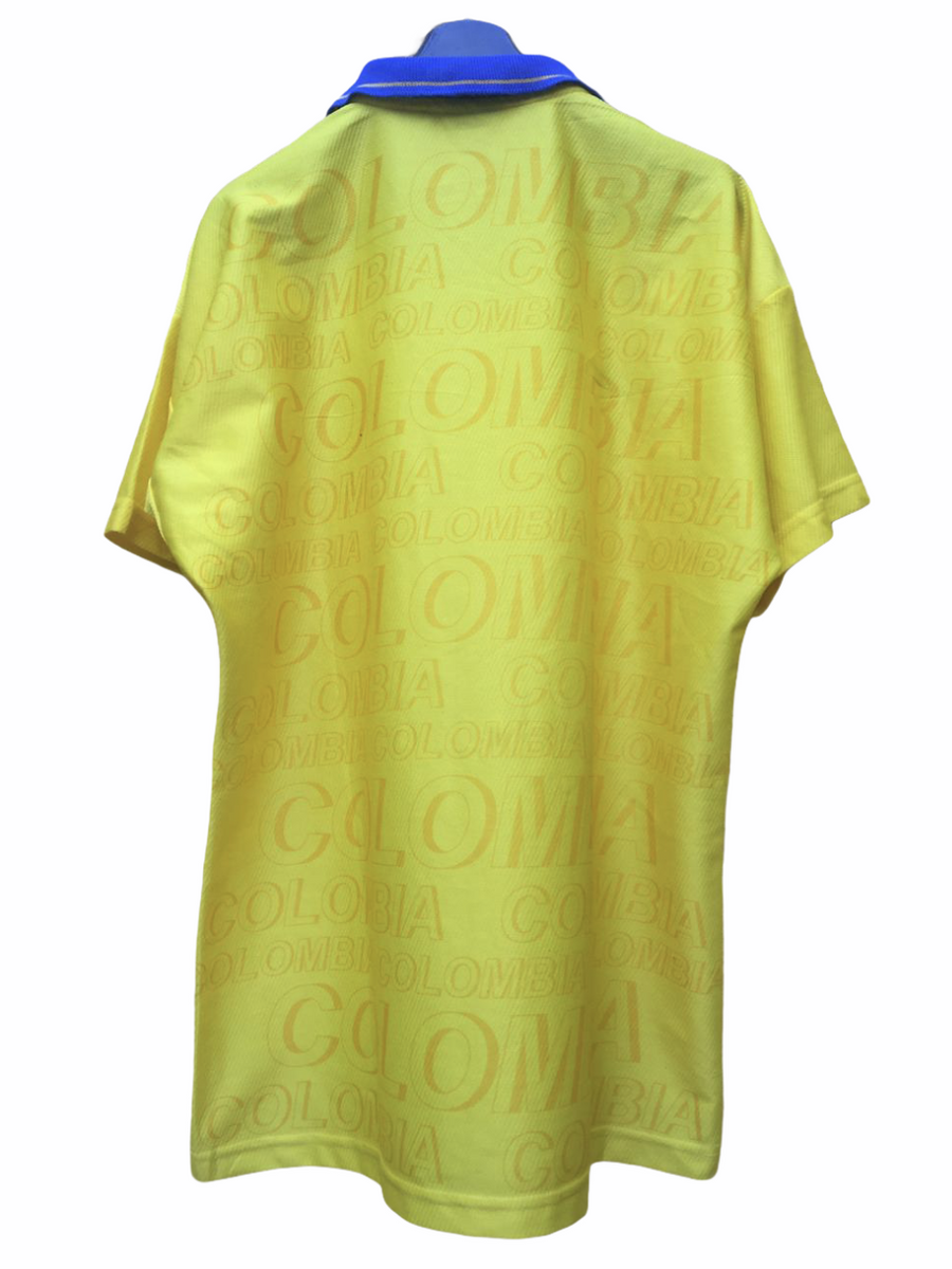 1995 Colombia Away Blue Authentic Umbro M Proper Soccer