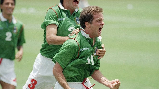 Mexico 1 Bulgaria 1 (1-3 agg) in 1994 in New Jersey. Luis Garcia was sent  off for a 2nd yellow card on 57 minutes in Round …