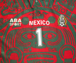 1997 Mexico Aztec Calendar Red Authentic Jorge Campos (XL)