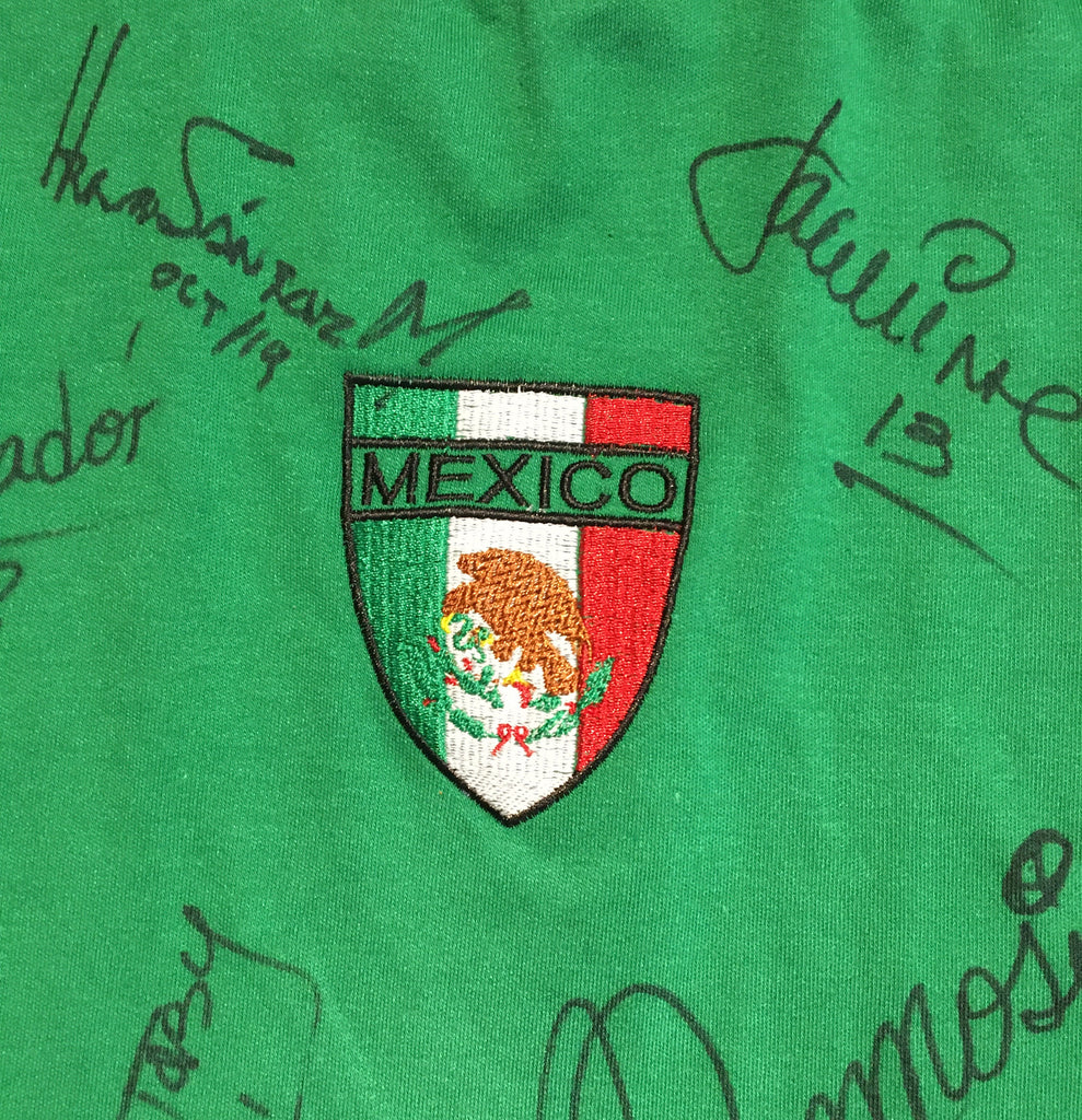 Mexico Retro Shirt - Signed by Hugo Sanchez - CharityStars