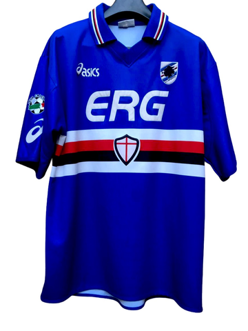 2003 Sampdoria Genoa Italy Match Issue Bazzani Oasics (XL)