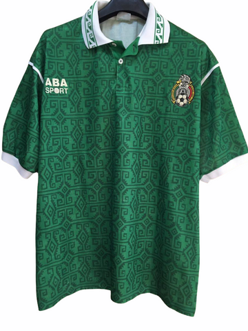 1995 Mexico Aba Sport Home Green Authentic (L)