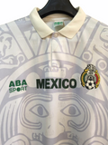 1997 Mexico Confia Aba Sport Calendario Azteca Away White Pelaez Match Issue (L)