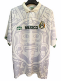 1997 Mexico Confia Aba Sport Calendario Azteca Away White Pelaez Match Issue (L)