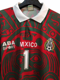 1997 Mexico Aztec Calendar Red Authentic Jorge Campos (XL)