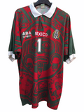 1997 Mexico Aztec Calendar Red Authentic Jorge Campos (XL)