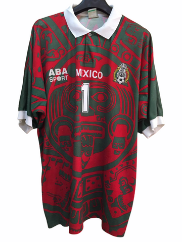1997 Mexico Calendario Azteca Rojo Authentic Jorge Campos (XL)