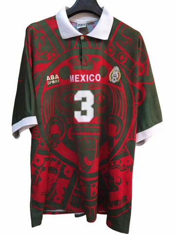 1997 Mexico Calendario Azteca Aba Sport Rojo Red Match Issued David Oteo (XL)