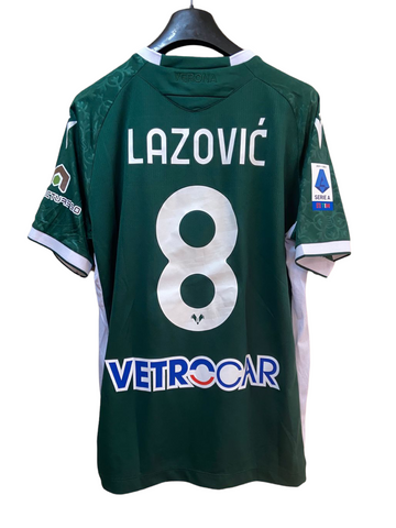 2021 Hellas Verona Italy Home Match Issue Lazovic (L)