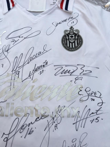 2019 Chivas Guadalajara Away  Player Version  Signed Plantel (M)