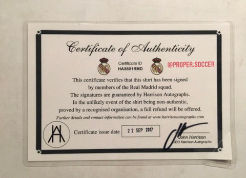 2017 Real Madrid Campeon Firmado Signed Authentic COA (L)