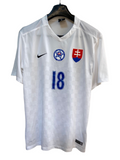 2008 Slovakia Nike White Away Match Issue Lukake (M)