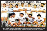 1986 Santos Home Paulistao Era Adidas Pedro Paulo (L)