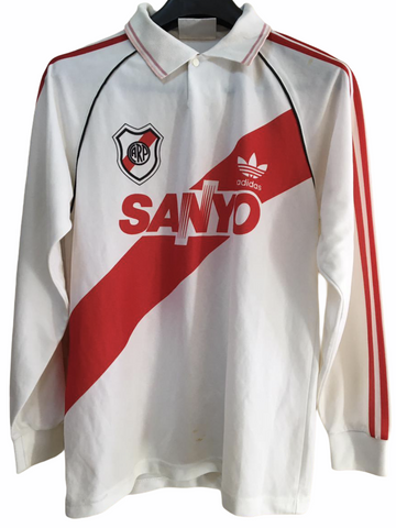 1990 River Plate Sanyo Authentic Adidas Long Sleeve (S)