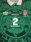 1998 Mexico Aztec Calendar Aba Sport Claudio Suarez Authentic (XL)