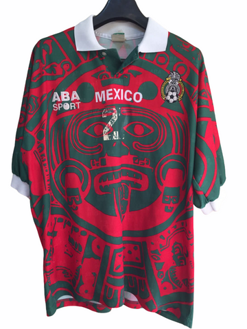 1997 Mexico Calendario Azteca Aba Sport Match Issued Rojo Carlos Hermosillo (XL)