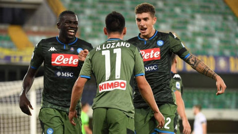 2019 2020 Napoli Match Issue Chucky Lozano Green Signed Signed (M)