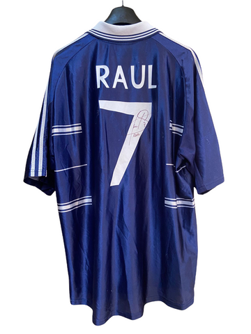 1998 Real Madrid Autographed Signed Raul Gonzalez (L)