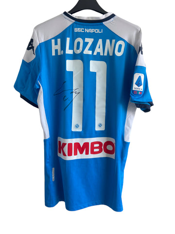 2019 2020 Napoli Match Issue Chucky Lozano Autgrafiada Signed (S)