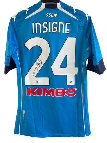 2020 Napoli Home Match Issue Lorenzo Insigne Firmado Signed (S)