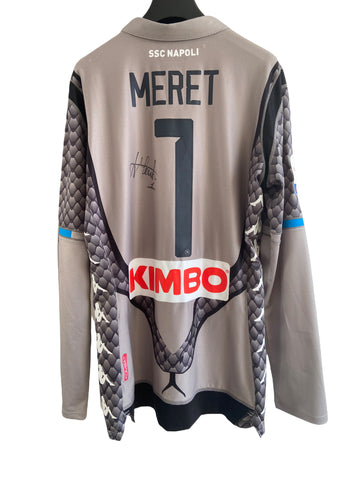 2020 Napoli Match Issue Goalkeeper GK Alex Meret Signed Signed (L)