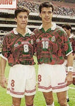 1997 Mexico Calendario Azteca Rojo Authentic Jorge Campos (XL)