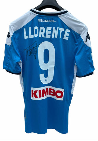 2019 2020 Napoli Match Issue Fernando Llorente Firmado Signed (L)