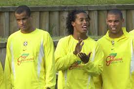 2002 Brazil Nike Ronaldo Rivaldo Ronaldinho Jacket Authentic (S)