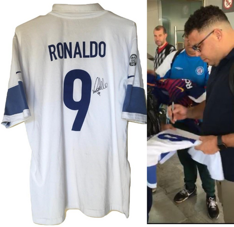 1998 Brasil Nike Ronaldo Authentic  Firmado Signed (XL)